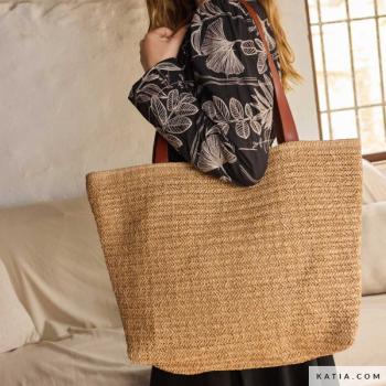 Preview: Strickstoff aus 100 % Raphiapapier Natural Color